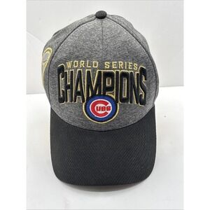 Chicago Cubs Hat Cap Mens Fitted Large Gray 2016 World Series Champions New Era